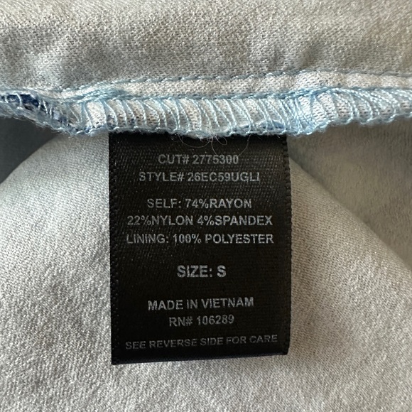 Trixxi Blue Floral Square Neck Bodycon Mini Dress | Size Small - Picture 5 of 7